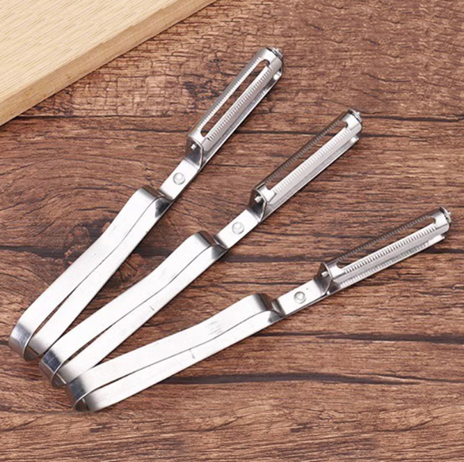 Dao bào thép, dụng cụ gọt vỏ kim loại, dụng cụ gọt vỏ trái cây và rau củ nhỏ gọn dễ sử dụng L0813