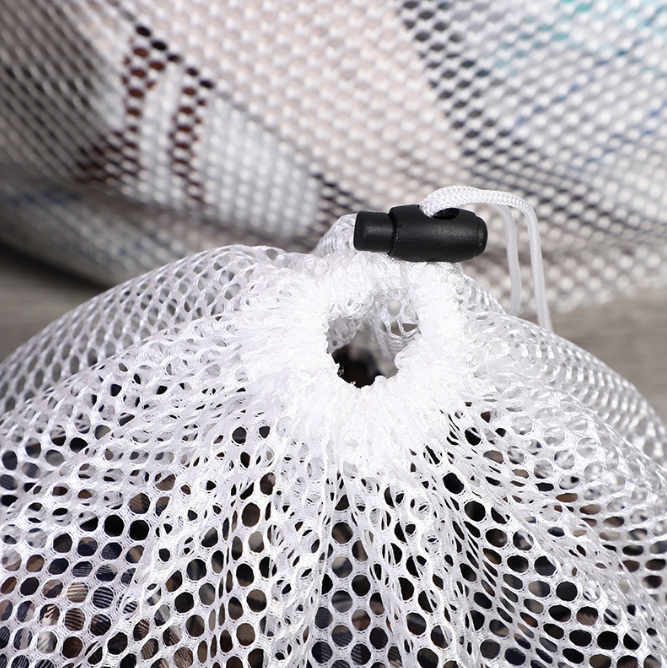 Túi đựng đồ giặt có dây rút dày lỗ to, túi đựng đồ chăm sóc quần áo bỏ máy giặt chống nhăn rách L1241