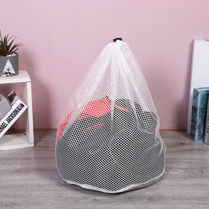 Túi đựng đồ giặt có dây rút dày lỗ to, túi đựng đồ chăm sóc quần áo bỏ máy giặt chống nhăn rách L1241