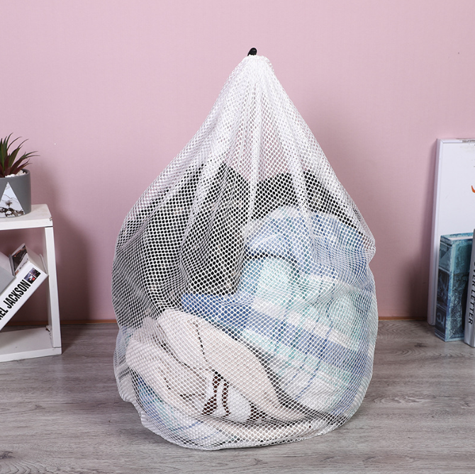 Túi đựng đồ giặt có dây rút dày lỗ to, túi đựng đồ chăm sóc quần áo bỏ máy giặt chống nhăn rách L1241