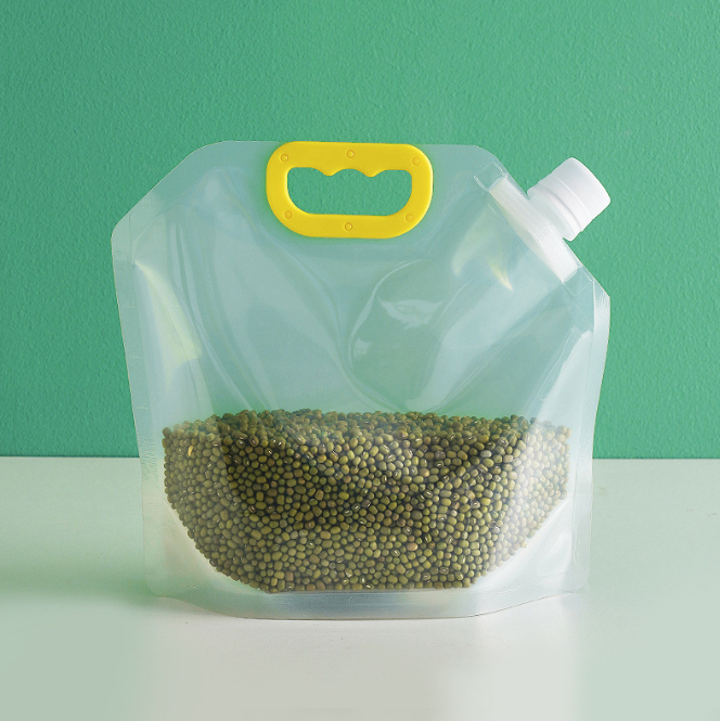 Túi đựng ngũ cốc trong suốt, túi đựng gạo chống ẩm và kín khí, túi có quai và vòi dày L1322