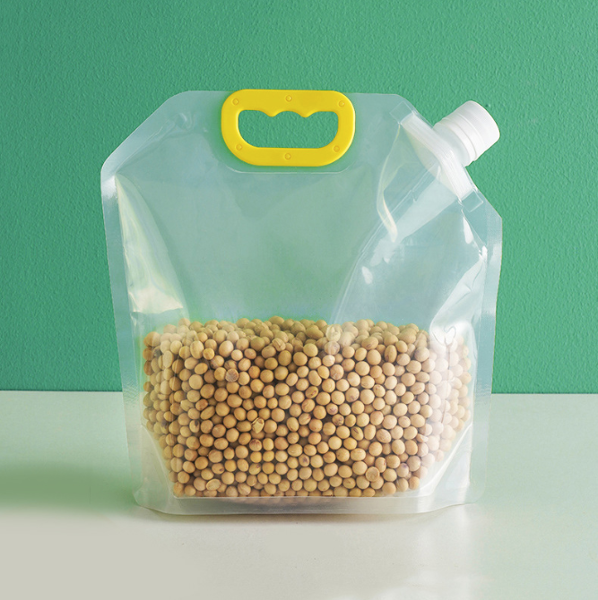 Túi đựng ngũ cốc trong suốt, túi đựng gạo chống ẩm và kín khí, túi có quai và vòi dày L1322