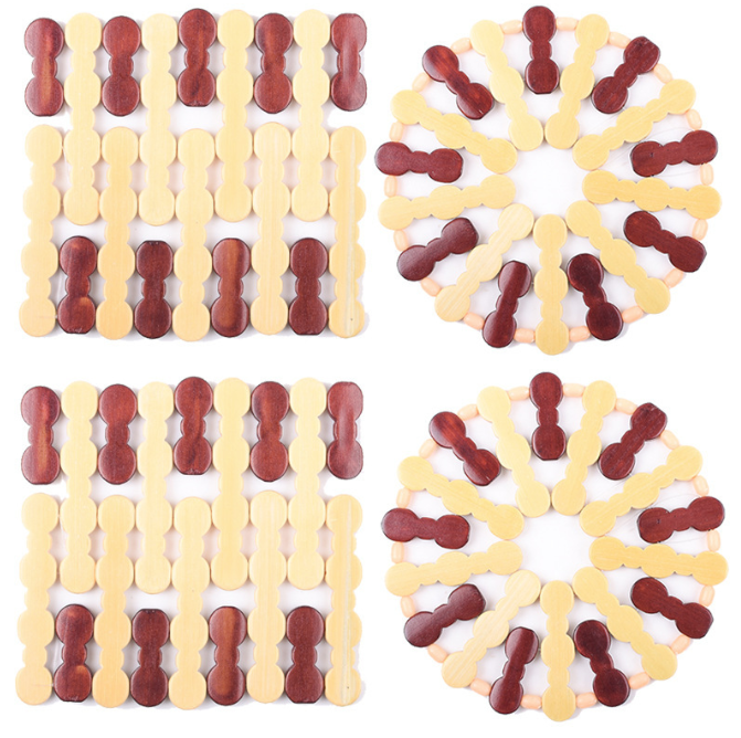 Thảm tre lót nồi cách nhiệt, tấm thảm bàn bếp, thảm tre lót chén bát chảo nóng đặt bàn L1814