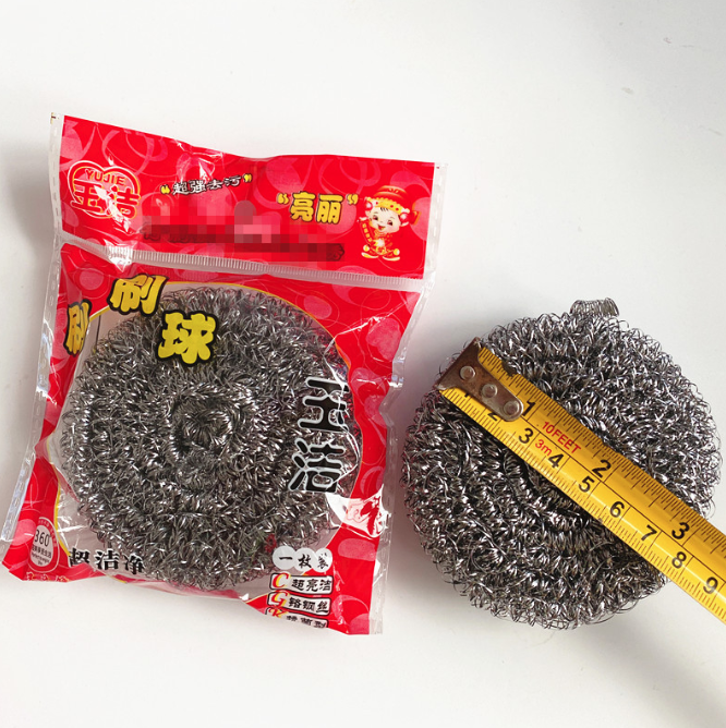 Búi thép đơn đóng gói màu đỏ dùng để rửa chén bát chùi cọ xoong nồi ( bịch đỏ) L1844