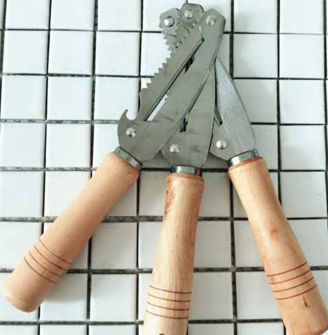 Dụng cụ gọt vỏ trái cây và rau củ đầu tròn cán gỗ lớn, Dao bào rau củ nhà bếp L1914