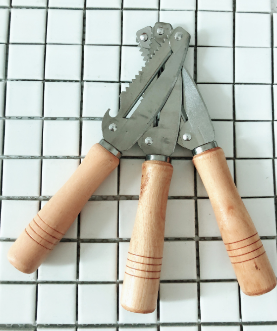 Dụng cụ gọt vỏ trái cây và rau củ đầu tròn cán gỗ lớn, Dao bào rau củ nhà bếp L1914