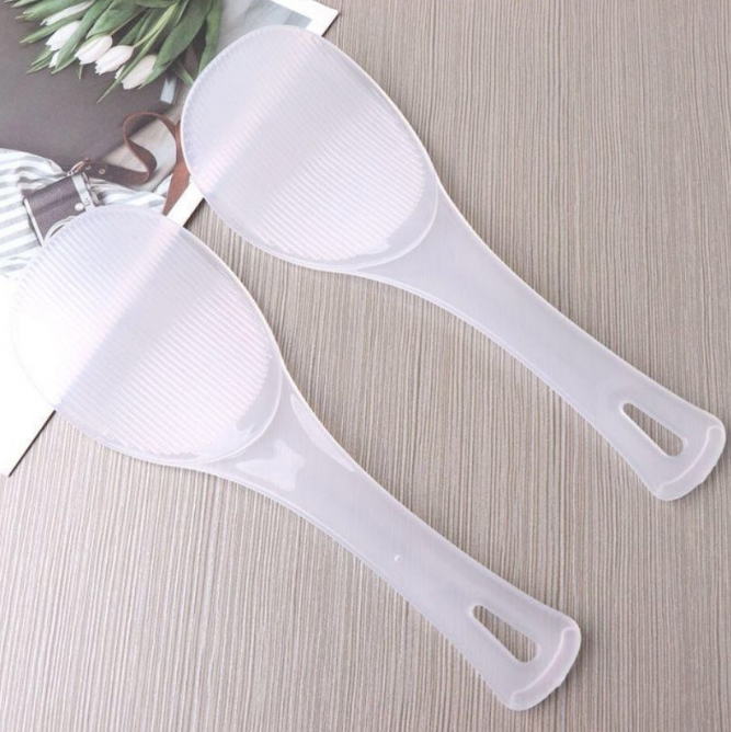 Muỗng cơm chống dính, thìa cháo nhựa cán dài, muỗng múc cơm cho nồi cơm điện, thìa cơm dùng cho thực phẩm có cán dài L1922