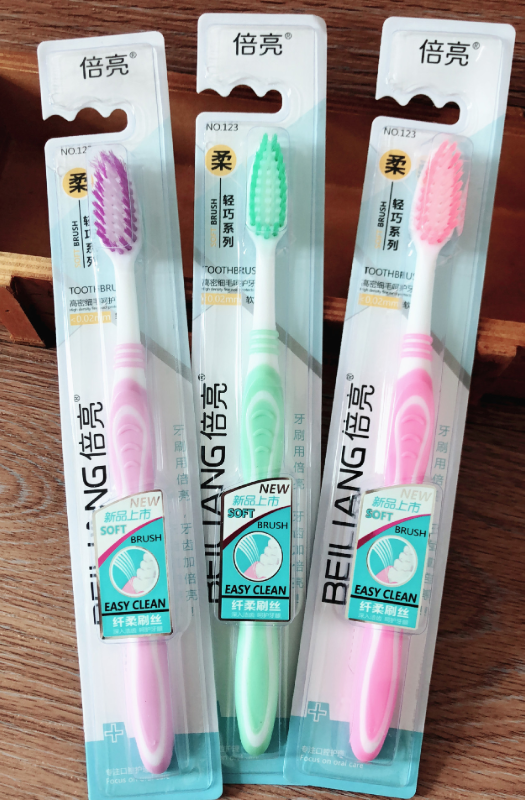 Bàn chải đánh răng BEILIANG, bàn chải đánh răng màu kẹo lông bàn chải mềm L2014