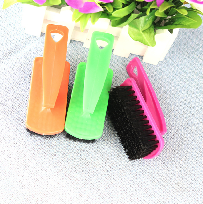 Bàn chải đánh giày lông đen cán ngắn, bàn chải giặt đồ, bàn chải đánh giày bằng nhựa L2141