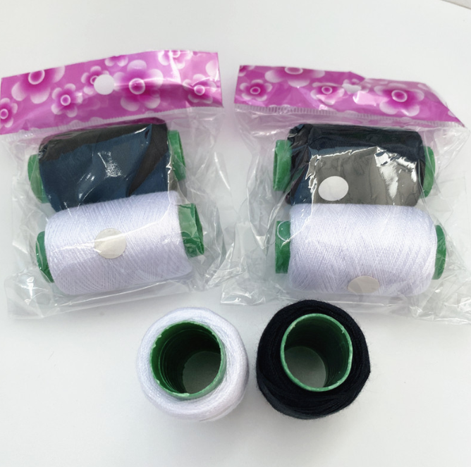 Bộ 2 cuộn chỉ khâu đen trắng cỡ lớn, chỉ may đa năng dùng vá quần áo, phụ kiện may mặc tiện dụng L2142