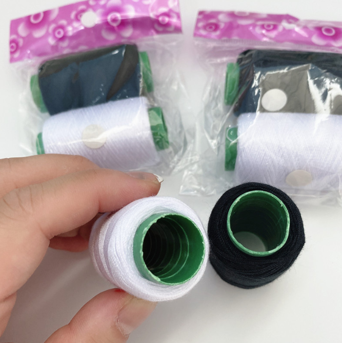 Bộ 2 cuộn chỉ khâu đen trắng cỡ lớn, chỉ may đa năng dùng vá quần áo, phụ kiện may mặc tiện dụng L2142