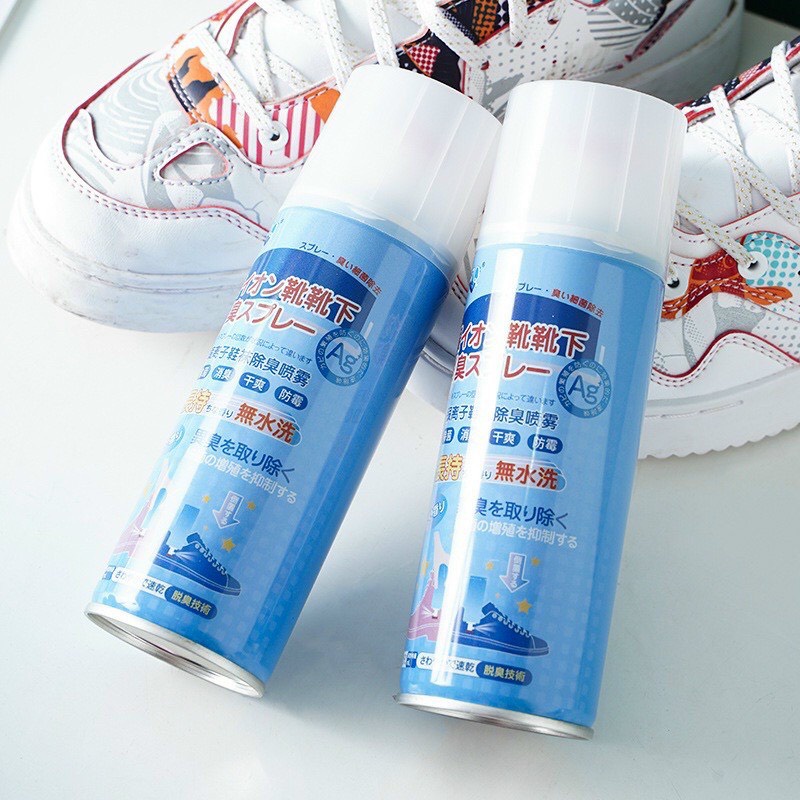 Bình Xịt Khử Mùi Giày 260ml Công Nghệ Bạc AG+, Chống Hôi Chân, Ngăn Mồ Hôi, Diệt Khuẩn, Hiệu Quả Đến 24h/ Hương Đào (Hồng)- A2732