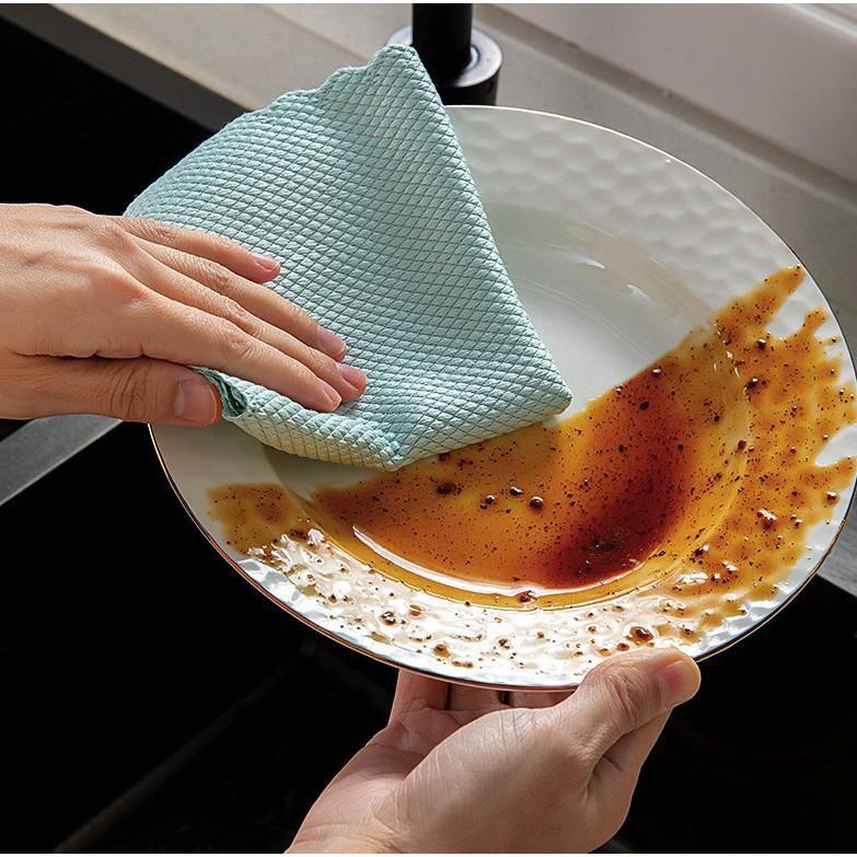 Khăn Vảy Cá Thấm Hút Nước Lau Kính Lau Chén Bát Đa Năng A0333