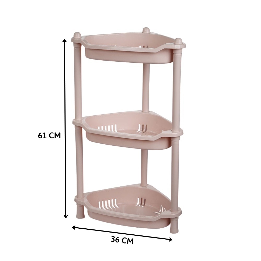 Kệ Góc Tam Giác Nhà Tắm 3 Tầng Việt Nhật, Kệ Dựng Gia Vị Lắp Ráp Xếp Gọn (5562-3) A1971