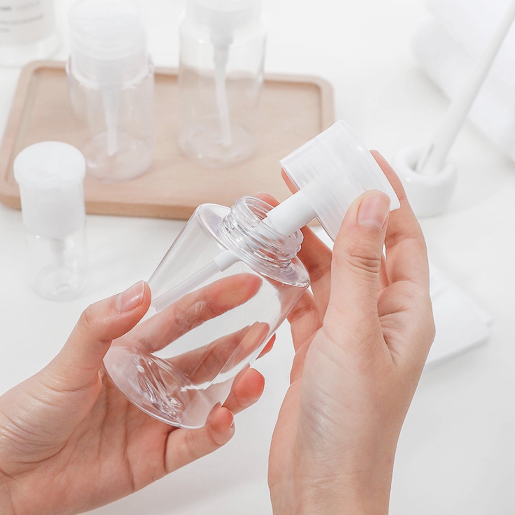 Lọ Chiết Nước Tẩy Trang, Toner Có Nút Nhấn 120ML- Chai Chiết Mỹ Phẩm Tiện Lợi Dễ Sử Dụng A5053