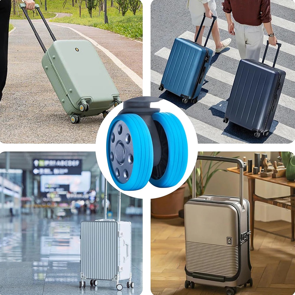 Bộ 4 Vỏ Bánh Xe Vali Hành Lý Silicon bảo vệ bánh xe giảm tiếng ồn Chống mòn bánh xe A1412