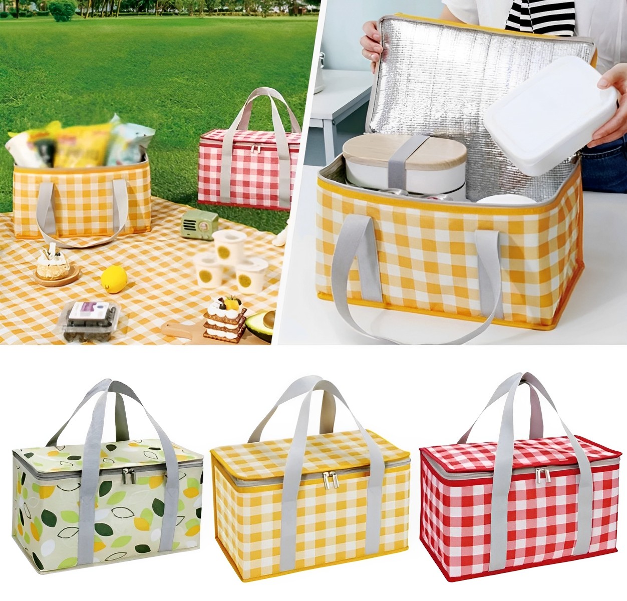 Túi Dã Ngoại Giữ Nhiệt Tráng Bạc Đựng Thực Phẩm Lạnh, Đồ Picnic Du Lịch Tiện Lợi A5032