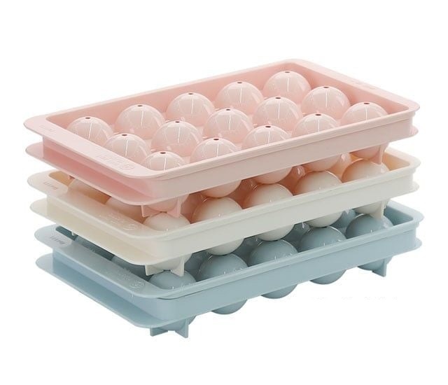 Vỉ Đá Tròn 15 Viên Việt Nhật Có Nắp Đậy, Vỉ Làm Thạnh Tạo Hình Tròn (6979) A5341