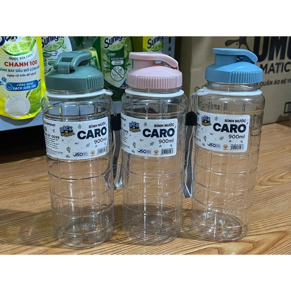 Bình Nước Học Sinh/ Sinh viên Caro Việt Nhật 900ml (0099)A1523