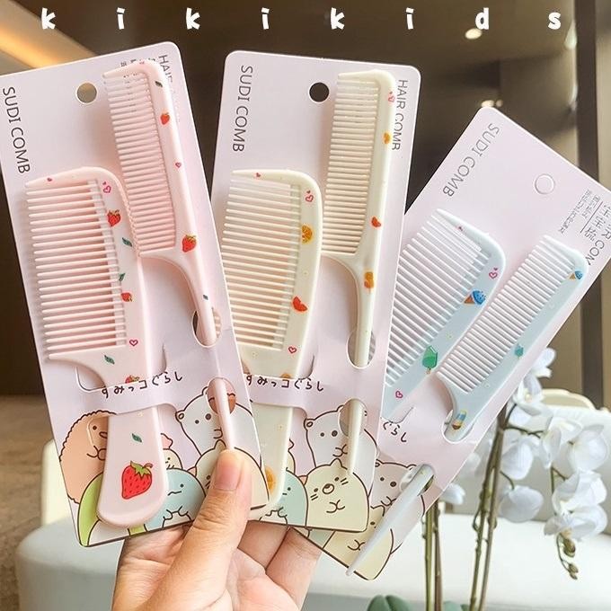 Set 2 Lược Chải Tóc Mini Bỏ Túi Tiện Dụng Dễ Thương Phụ Kiện Tóc Lược Gỡ Rối Hiệu Quả A4233