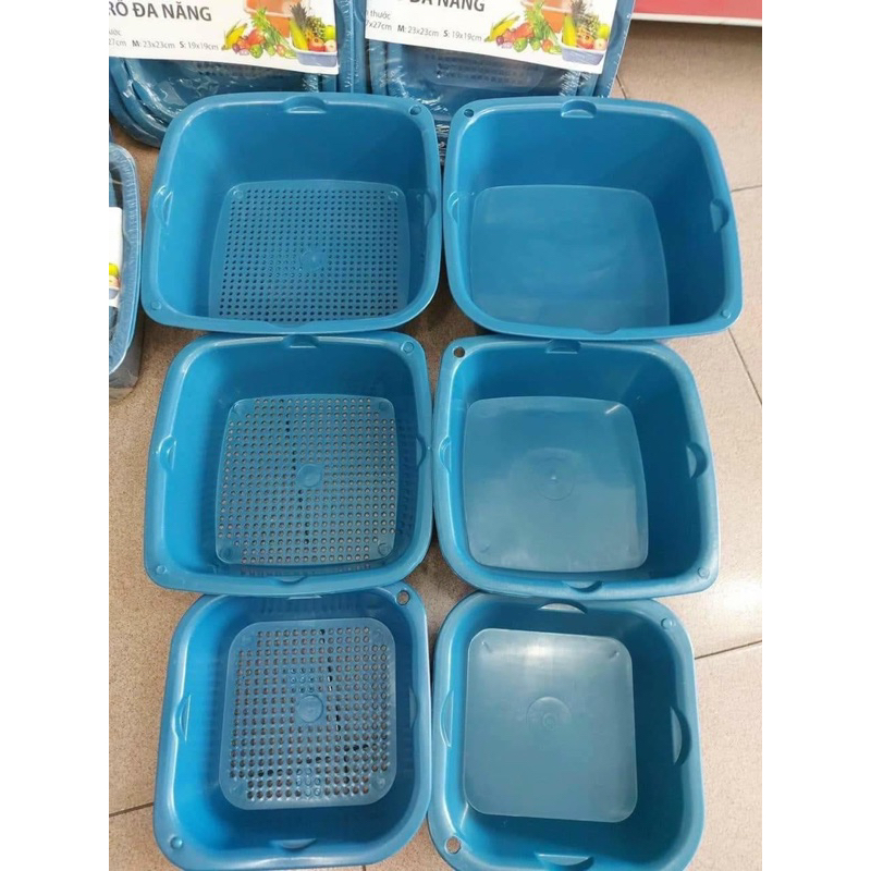 Bộ Rổ Nhựa Kèm Thau ECCO 6 Món A0561