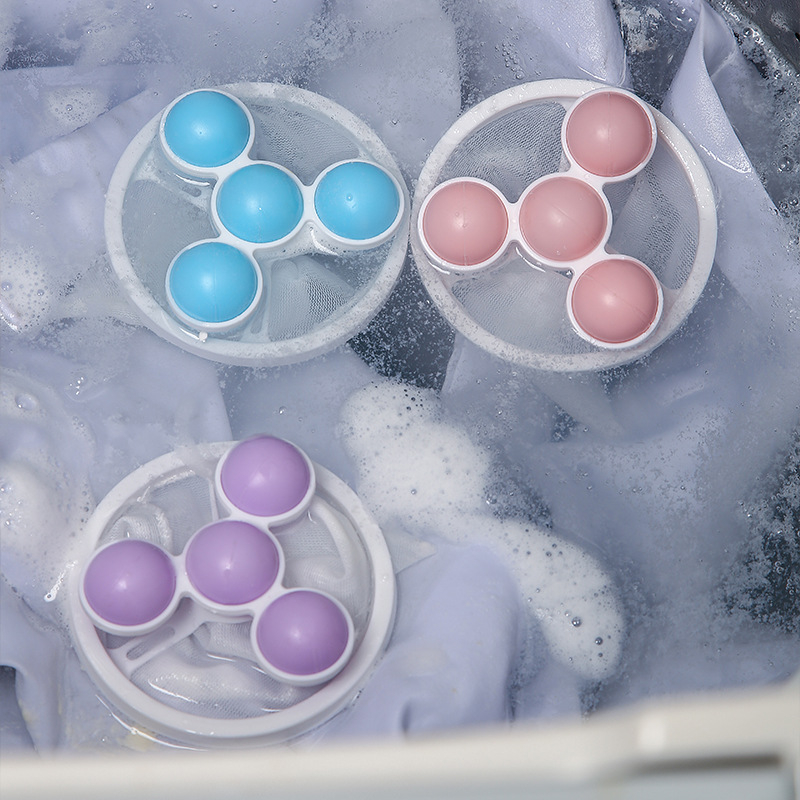 Phao Lọc Cặn Máy Giặt 4 Phao Tròn Túi Lọc Lốc Xoáy A0541