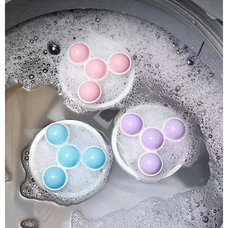 Phao Lọc Cặn Máy Giặt 4 Phao Tròn Túi Lọc Lốc Xoáy A0541