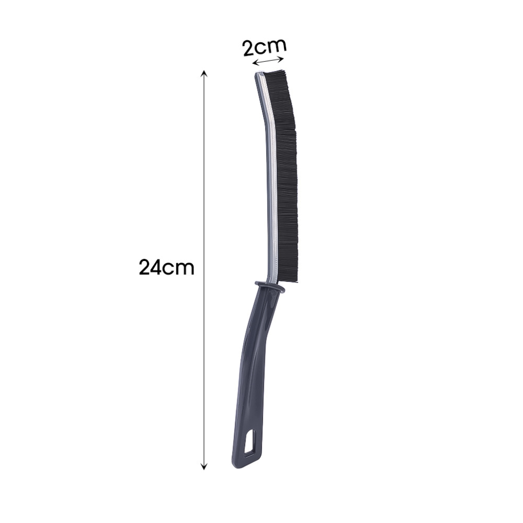 Bàn Chải Vệ Sinh Khe Hở Góc Chết Nhà Tắm Nhà Bếp, Cọ Vệ Sinh Khe Cửa Góc Rãnh A2541 - Cán Kim Loại