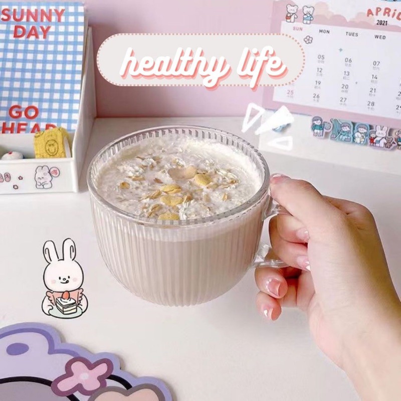 Cốc Nhựa Bầu Tăm Có Quai Cầm Hokori 400ml (6391) A1454