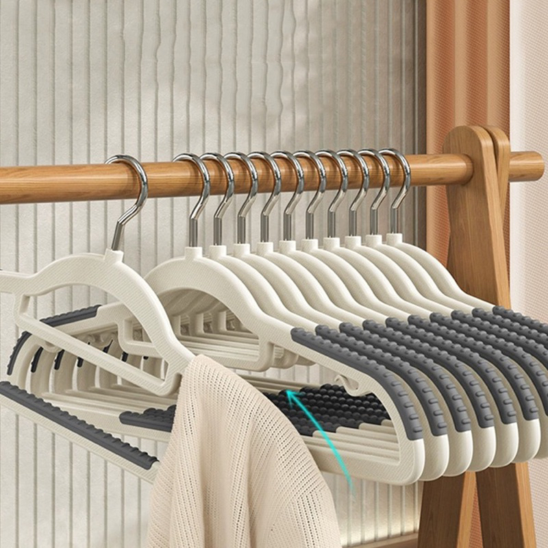 [ MÀU XANH] Móc Nhựa Treo Đồ chống Trượt Xoay 360 Độ A0711