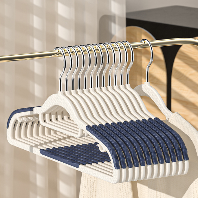 [ MÀU XANH] Móc Nhựa Treo Đồ chống Trượt Xoay 360 Độ A0711