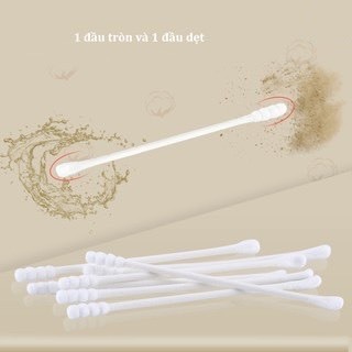 Hộp 200 Tăm Bông Ngoáy Tai 2 Đầu Vệ Sinh Tai - Đầu Nhỏ A4122