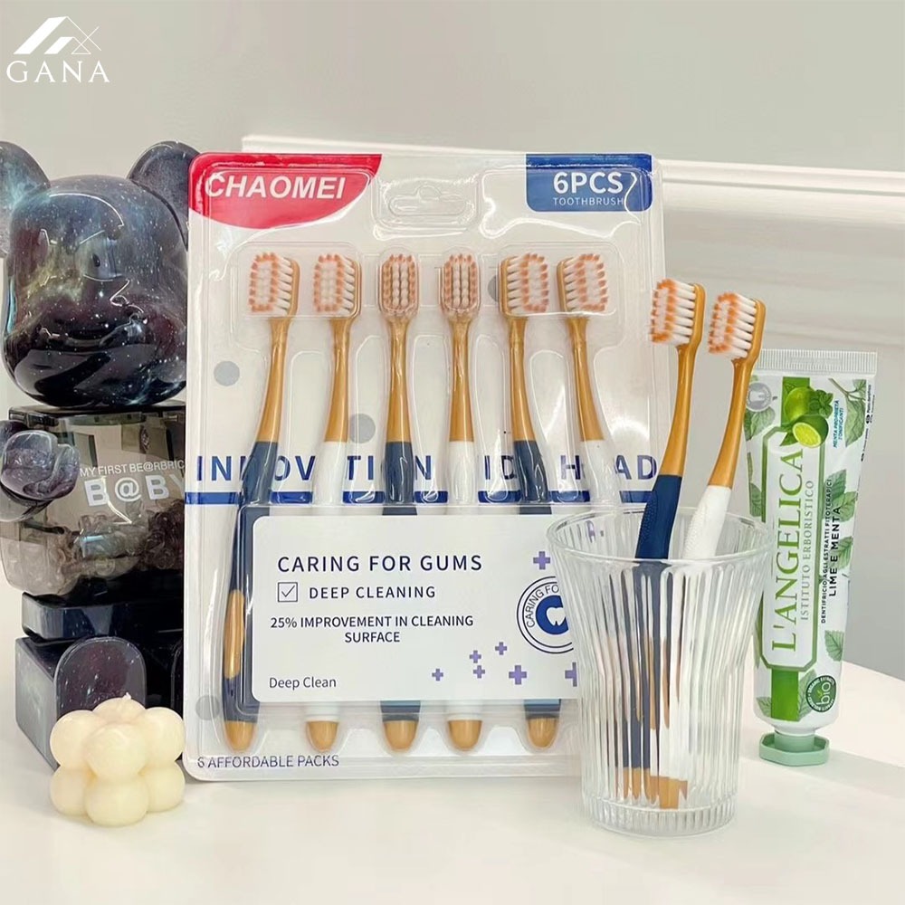 Combo 6 Bàn Chải Đánh Răng Nội Địa Trung Lông Mềm Cao Cấp A2554