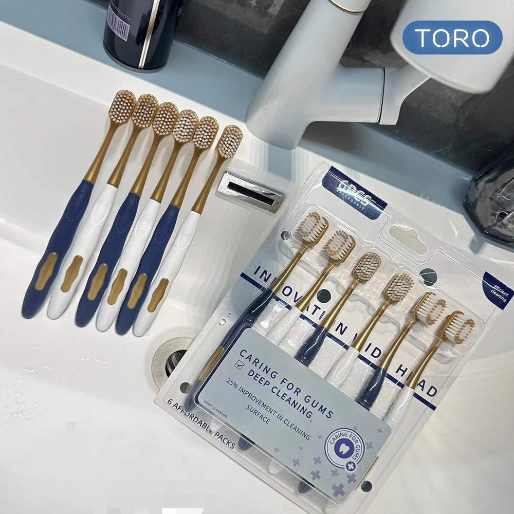 Combo 6 Bàn Chải Đánh Răng Nội Địa Trung Lông Mềm Cao Cấp A2554