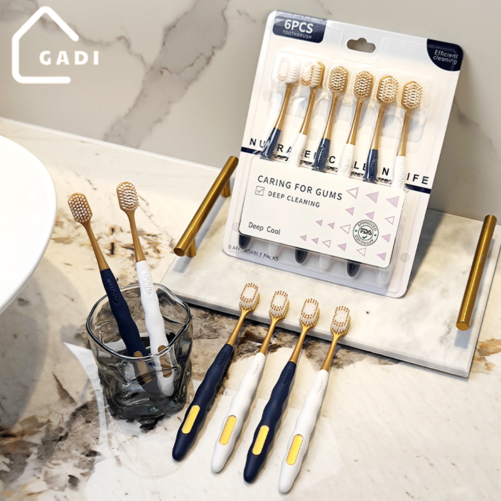 Combo 6 Bàn Chải Đánh Răng Nội Địa Trung Lông Mềm Cao Cấp A2554