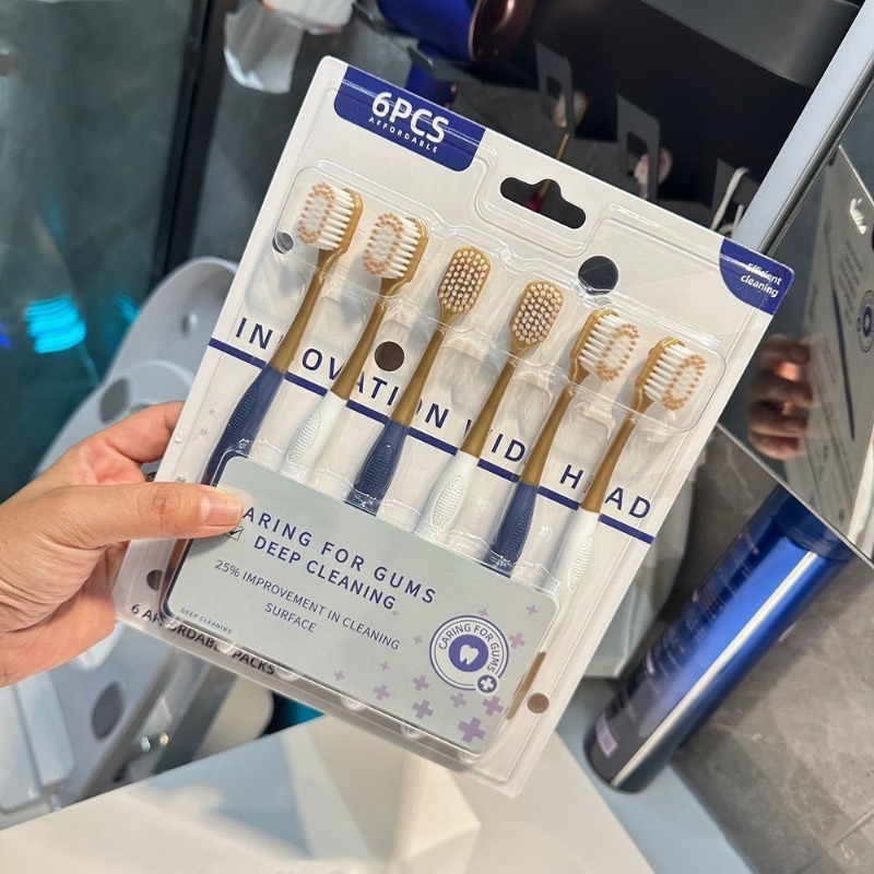 Combo 6 Bàn Chải Đánh Răng Nội Địa Trung Lông Mềm Cao Cấp A2554