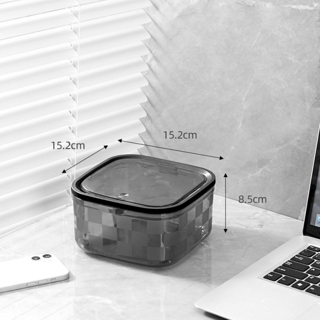 Hộp Đựng Rác Mini Để Bàn Nắp Bật Tiện Lợi A3562