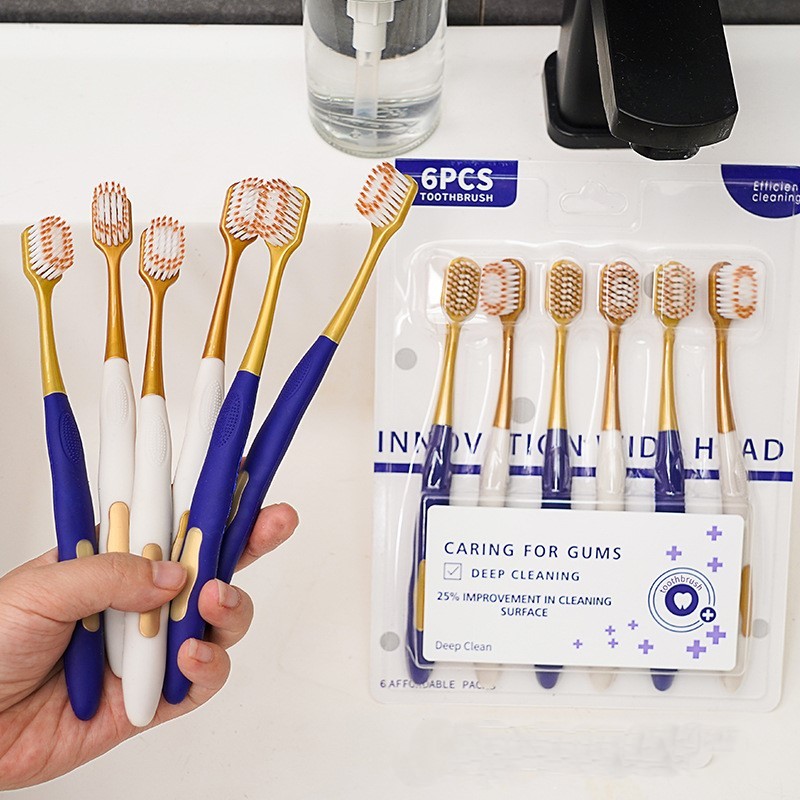 Combo 6 Bàn Chải Đánh Răng Nội Địa Trung Lông Mềm Cao Cấp A2554