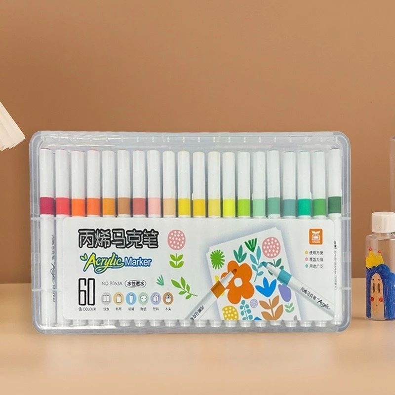 Bộ 60 Bút màu Acrylic Marker Thỏa Sức Đam Mê Vẽ Nghệ Thuật A2522