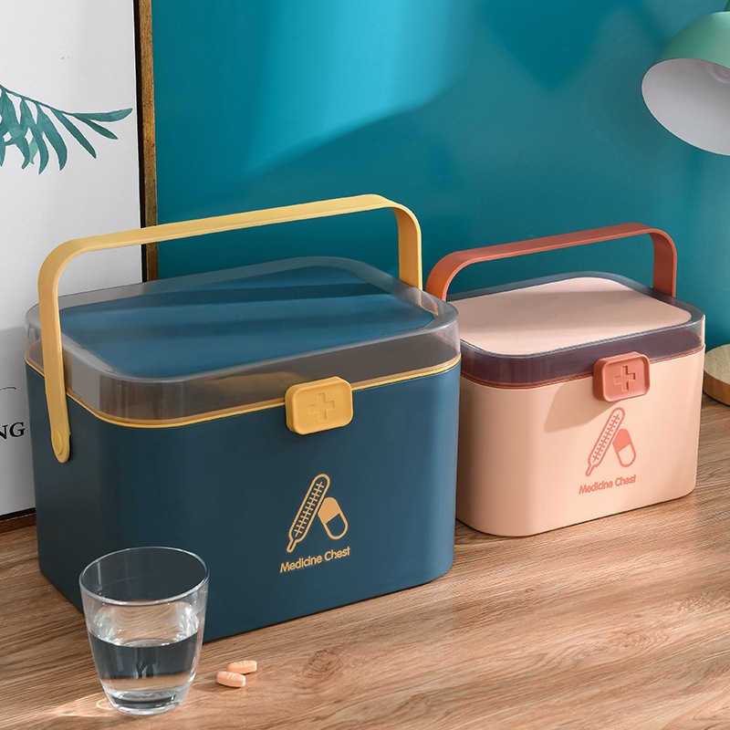 Hộp Đựng Thuốc 2 Tầng Đồ Dùng Y Tế Gia Đình 2 Tầng - Hộp Đựng Đồ Dùng Gia Đình A4361
