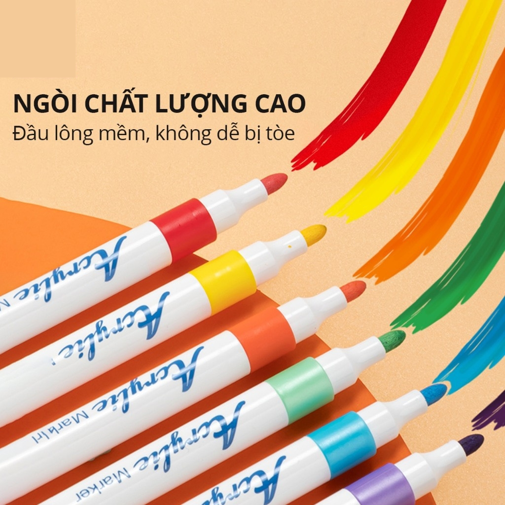 Bộ 60 Bút màu Acrylic Marker Thỏa Sức Đam Mê Vẽ Nghệ Thuật A2522