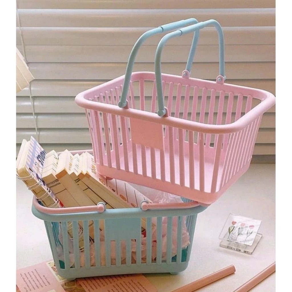Giỏ Xách Đựng Đồ 2 Quai Mini Decor Giỏ Trang Trí Đựng Vật Dụng Cute A1661