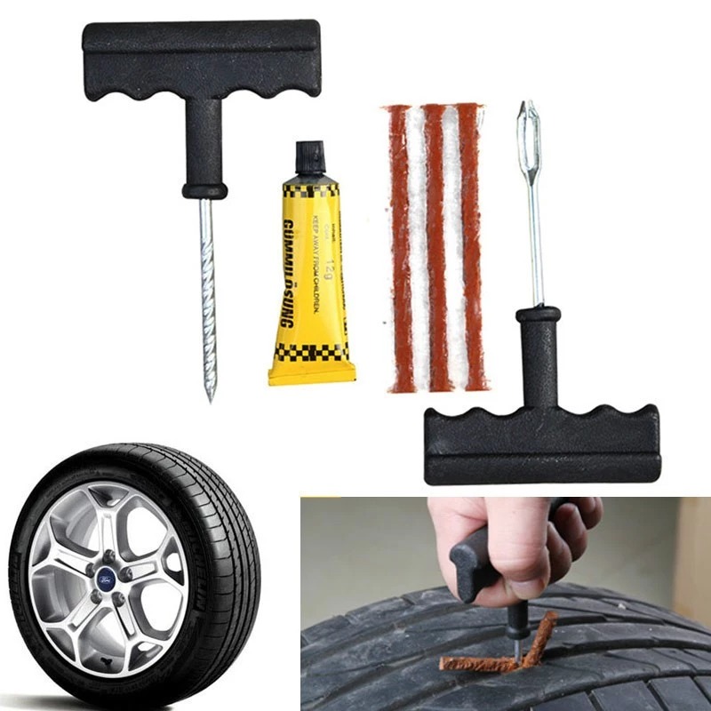 Bộ Dụng Cụ Vá Lốp Xe Không Săm Khẩn Cấp, Vá Lụi, Dụng Cụ Cho Xe Hơi Xe Ô Tô Xe Máy, Vá Rút Bánh A1433