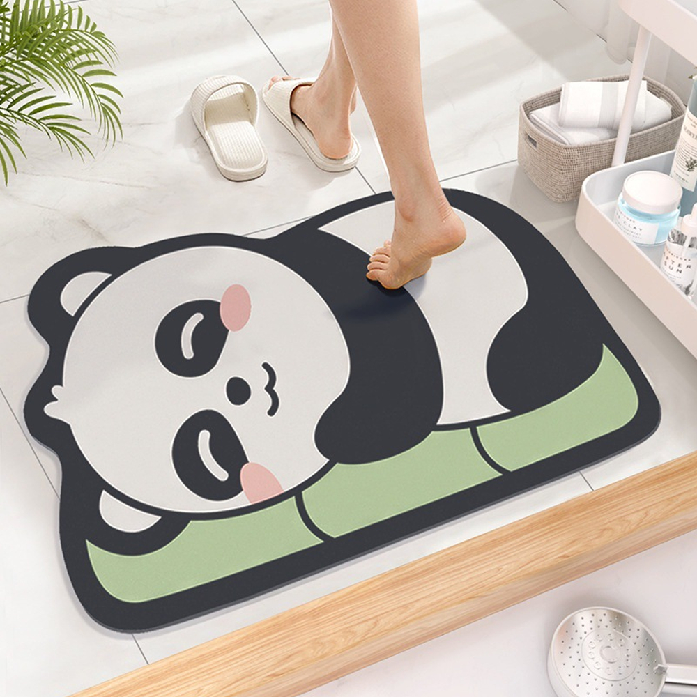Thảm Lau Chân SiLicon Hình Thú Siêu Thấm Hút, Thảm Chùi Chân chống Trượt Siêu bền A3662