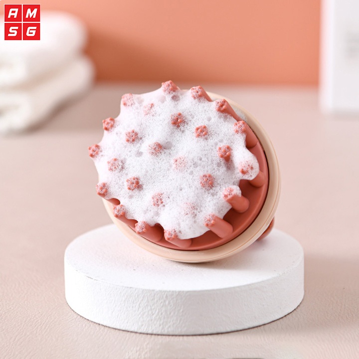 Lược Gội Đầu Massage Silicon Tẩy Tế Bào Chết Da Đầu - Kích Thích Tuần Hoàn Máu, Thư Giản A4851