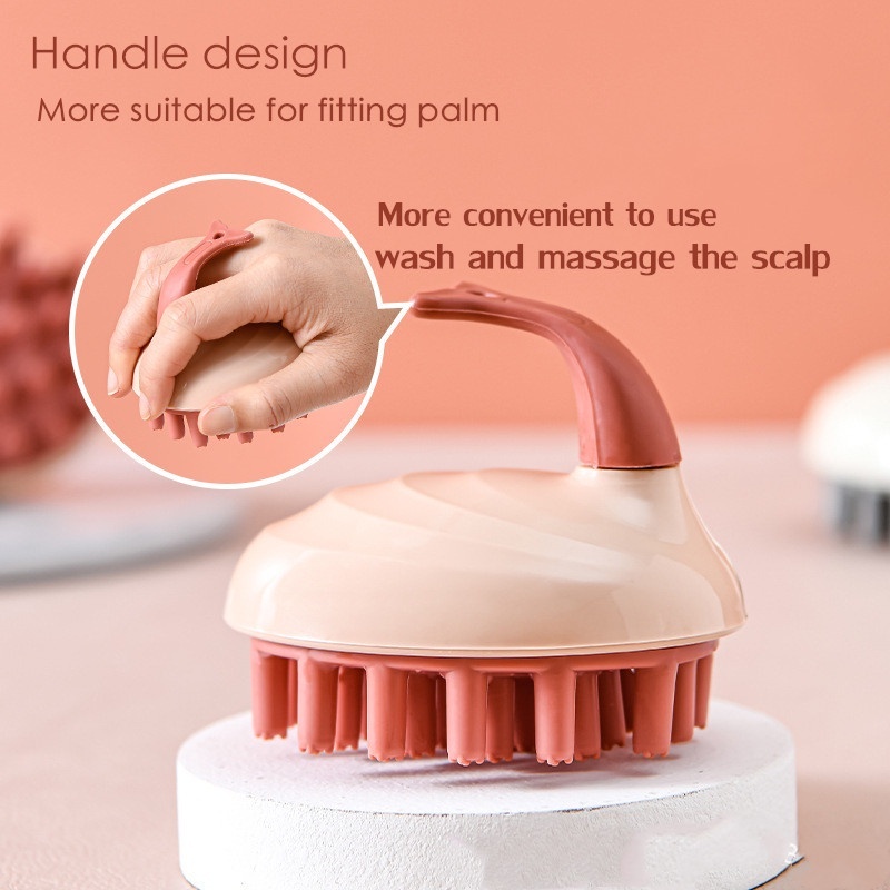 Lược Gội Đầu Massage Silicon Tẩy Tế Bào Chết Da Đầu - Kích Thích Tuần Hoàn Máu, Thư Giản A4851