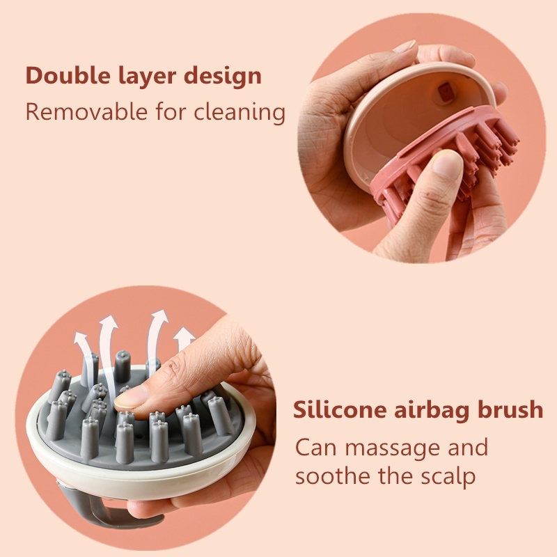 Lược Gội Đầu Massage Silicon Tẩy Tế Bào Chết Da Đầu - Kích Thích Tuần Hoàn Máu, Thư Giản A4851