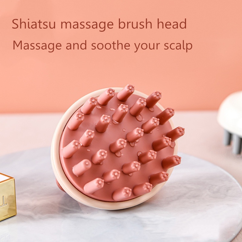 Lược Gội Đầu Massage Silicon Tẩy Tế Bào Chết Da Đầu - Kích Thích Tuần Hoàn Máu, Thư Giản A4851