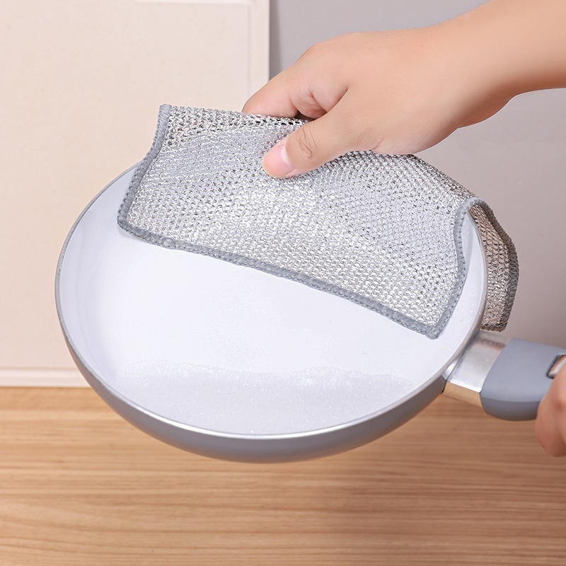 Miềng Rửa Chén Bát Lưới Bạc, Miếng Cọ Rửa Vệ Sinh Xoong Nồi, Rẻ lau nhà bếp đa năng A4842