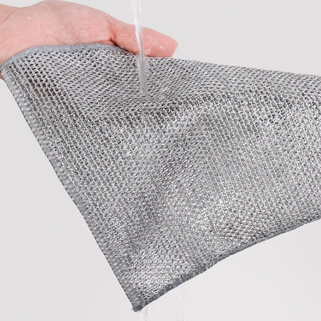 Miềng Rửa Chén Bát Lưới Bạc, Miếng Cọ Rửa Vệ Sinh Xoong Nồi, Rẻ lau nhà bếp đa năng A4842